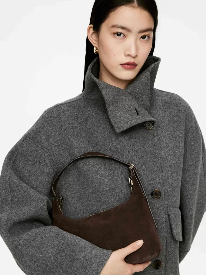 Borsa in pelle scamosciata Borsa in pelle scamosciata