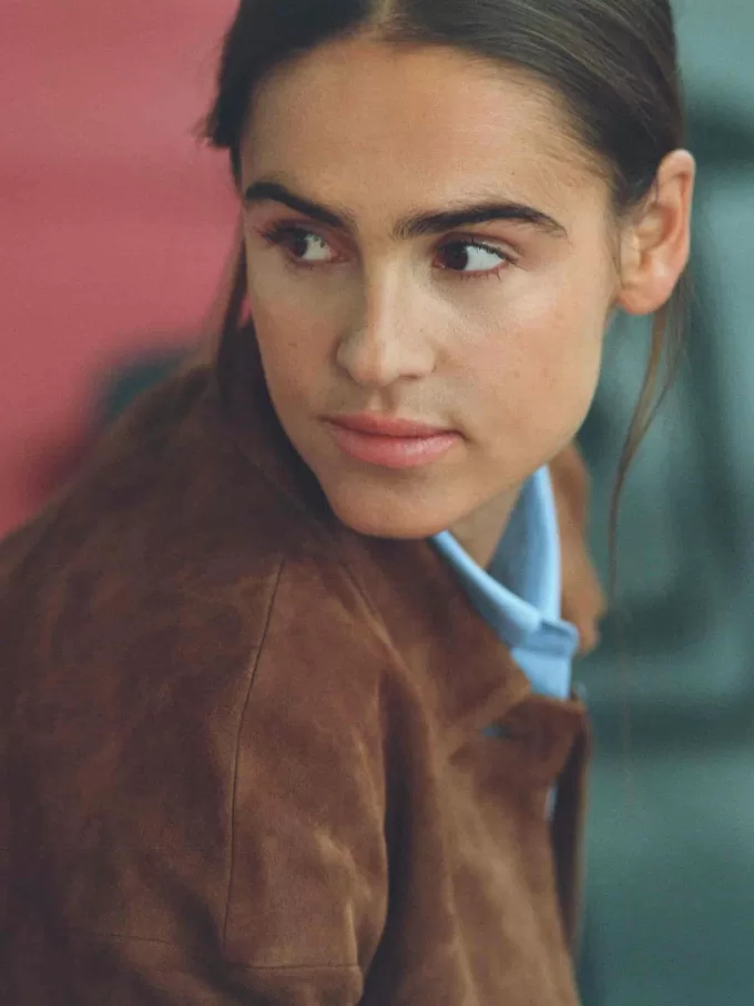 Cappotto in pelle scamosciata Cappotto in pelle scamosciata