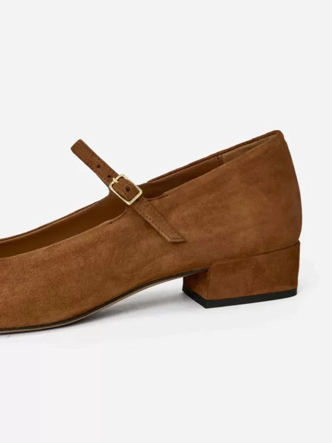 Décolleté Mary Jane in pelle scamosciata Décolleté Mary Jane in pelle scamosciata