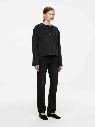 Giacca in misto lana spazzolata