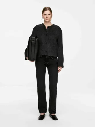 Giacca in misto lana spazzolata