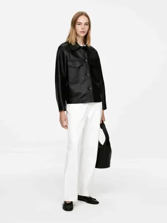 Giacca in pelle foderata Giacca in pelle foderata