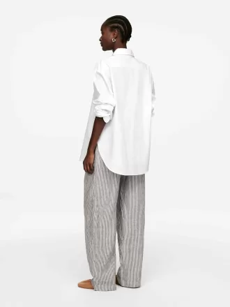 Pantaloni in lino con coulisse