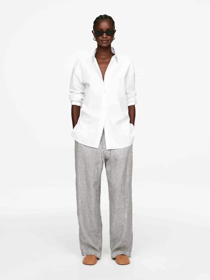 Pantaloni in lino con coulisse Pantaloni in lino con coulisse