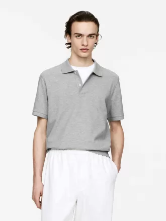 Polo in pique Grigio Melange 756511026001 330x440 - Polo in piqu&eacute;